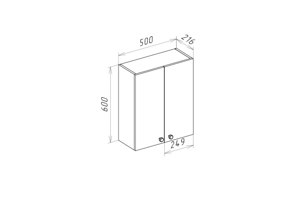 Шкаф подвесной Bellezza Нептун 50 4643406180011